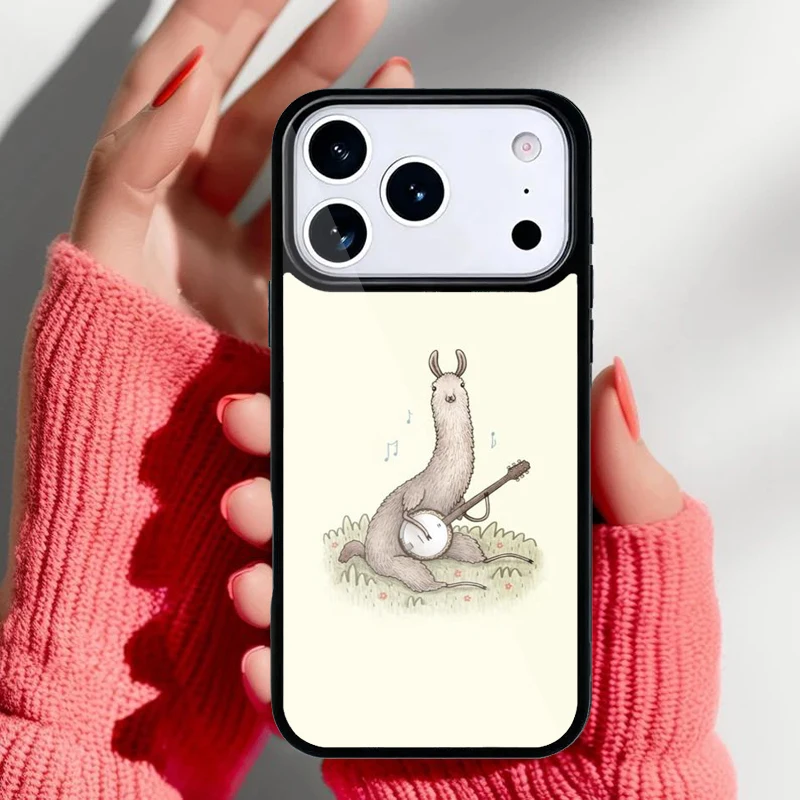 Detalle del diseño de alpaca en la funda