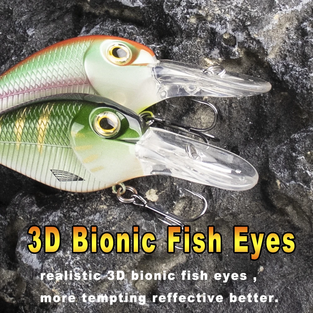 CCLTBA Crankbait flotante para perca, labio de hundimiento profundo - imagen 3