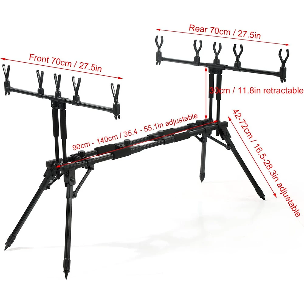 Soporte para cañas JSFUN extensible plegable – trípode - imagen 3
