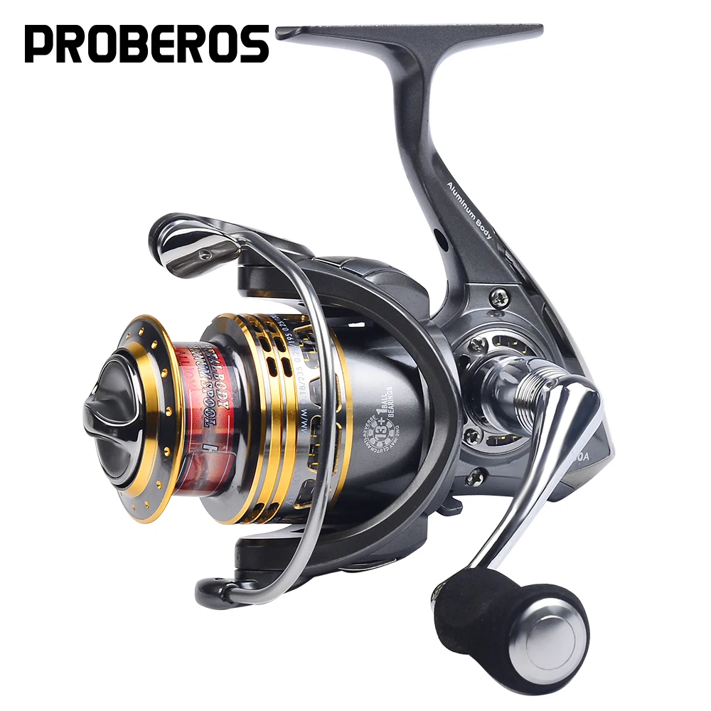 PROBEROS carrete spinning aluminio para agua salada con freno - imagen 5