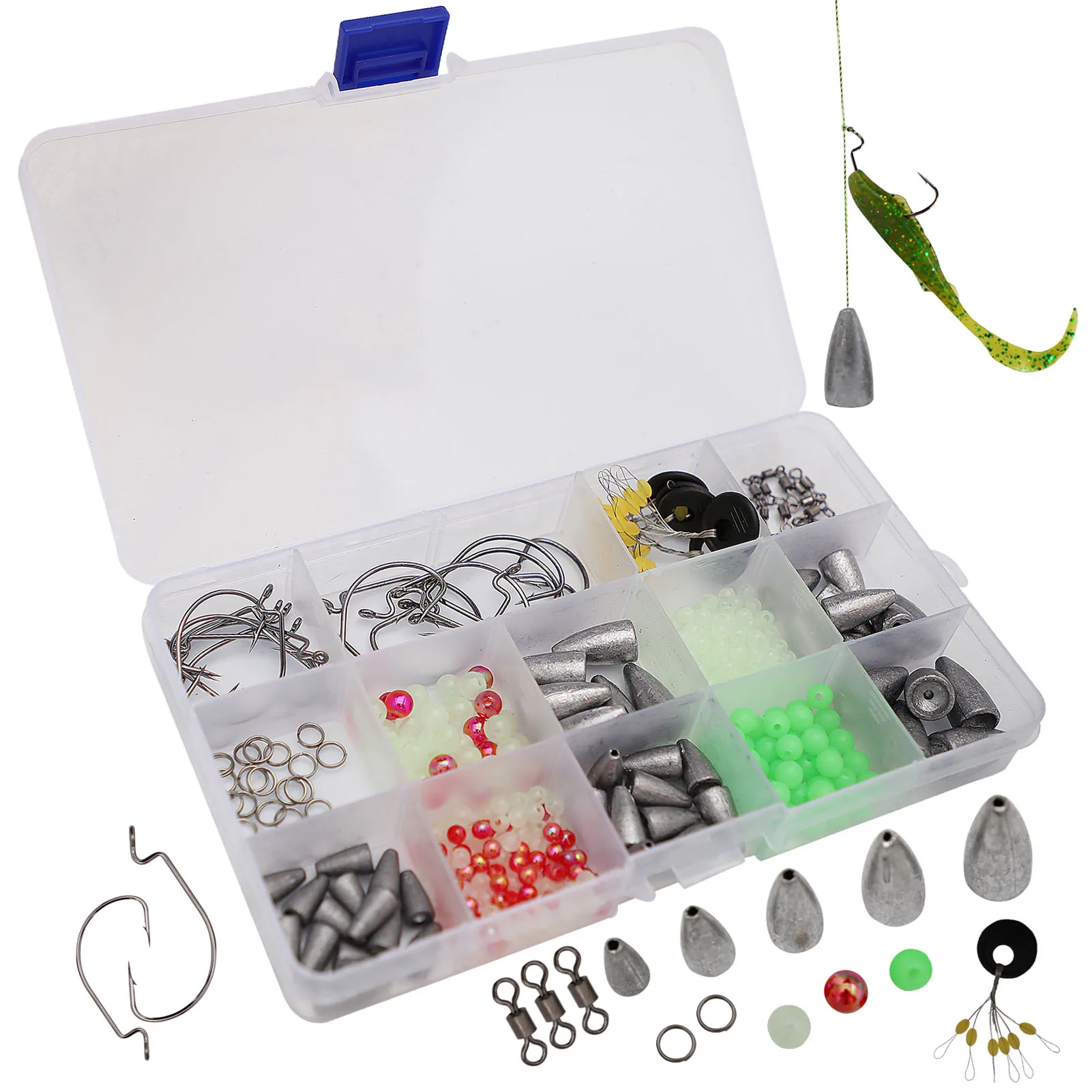 Accesorios variados en caja