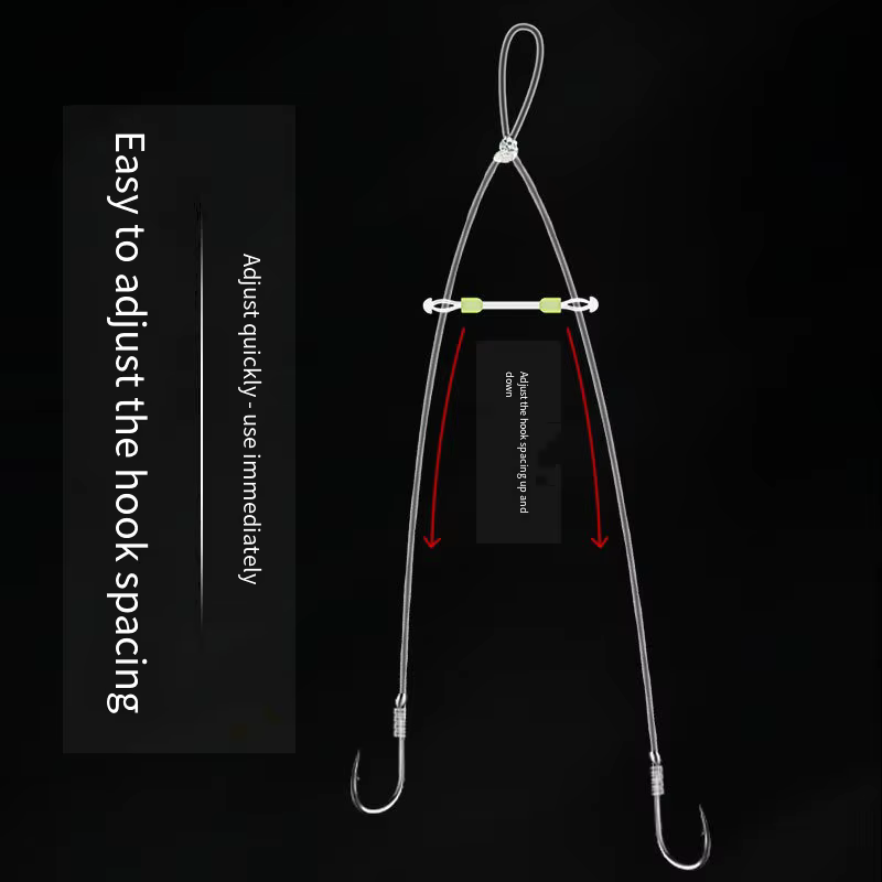 Gancho doble separable con divisor de distancia para pesca deportiva - imagen 4