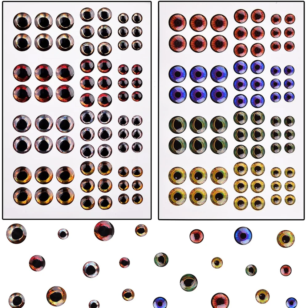 Ojos de Señuelo 4D/5D Realistas – Para moscas y vinilos de pesca