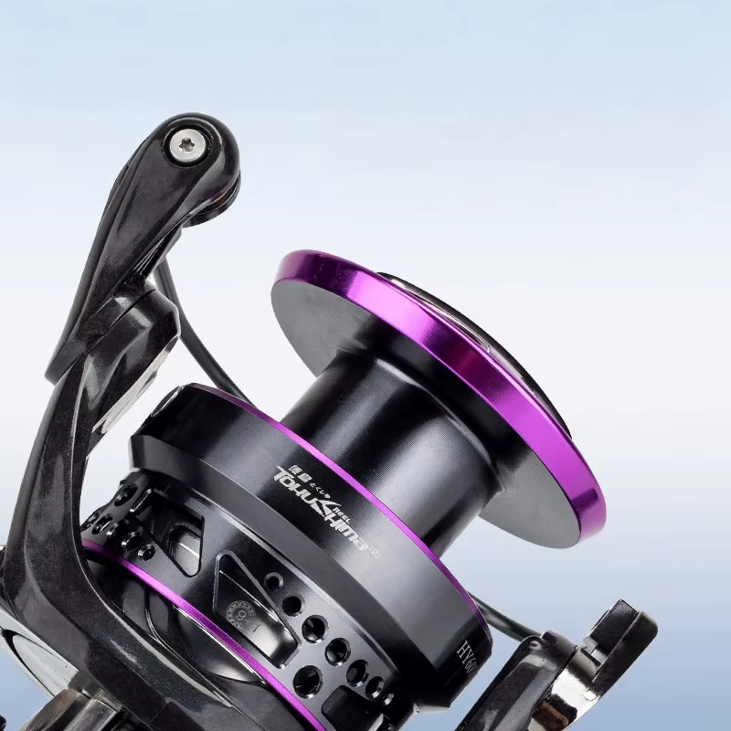 Carrete de pesca carbono para lance largo, freno suave agua salada - imagen 3
