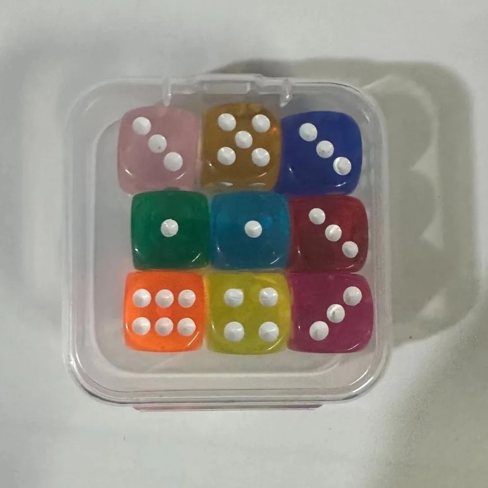 Dados acrílicos transparentes de lanzamiento con caja - imagen 4