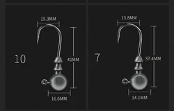 Anzuelo con cabeza plomada triangular para vinilo blando 3,5-15 g
