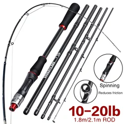 Sougayilang Caña de pesca viaje carbono – Spinning 2,1m acción M