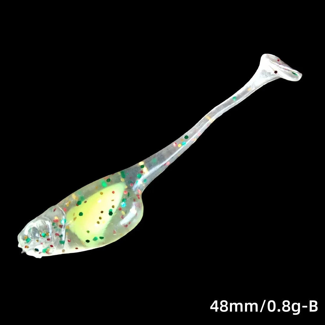 Swolfy Señuelo blando micro lombriz flotante cola en T luminoso - imagen 5