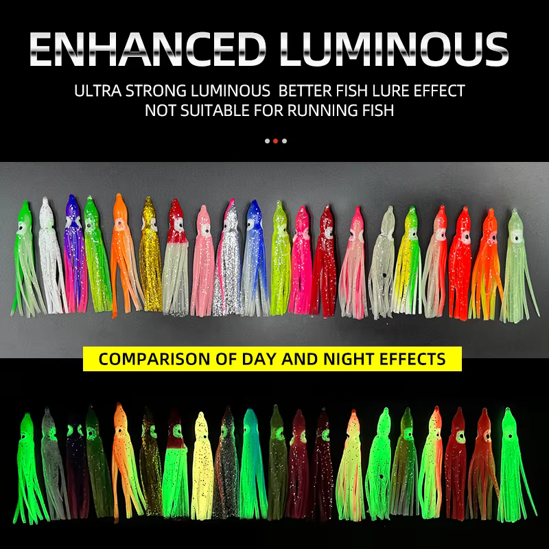 Señuelos Glow ShareShark Luminosos – Cebos Brillantes para Calamar y Pulpo - imagen 5