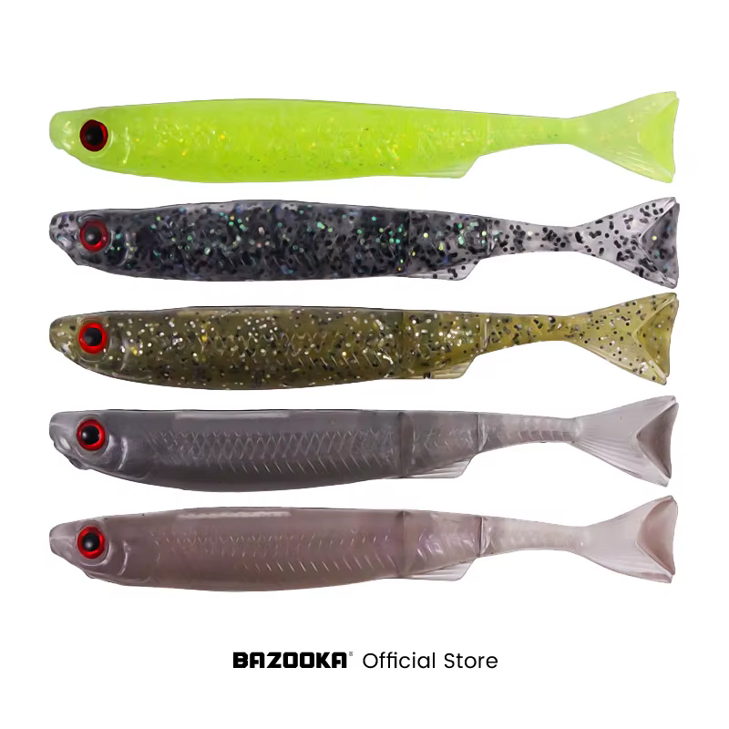 Bazooka Shiner Spinner: Jig Head de vinilo articulado para jigging - imagen 4