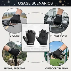Guantes de pesca antideslizantes de medio dedo transpirables verano