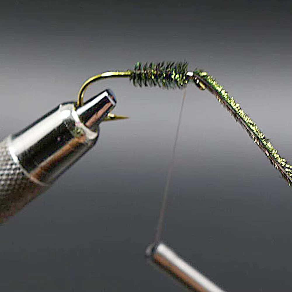 MNFT Alambre Plumas Pavo Real Verde Oliva para Mosca - imagen 5
