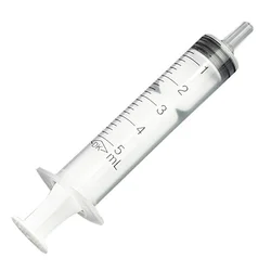 Inyector de cebo con jeringa de plástico desechable sin aguja