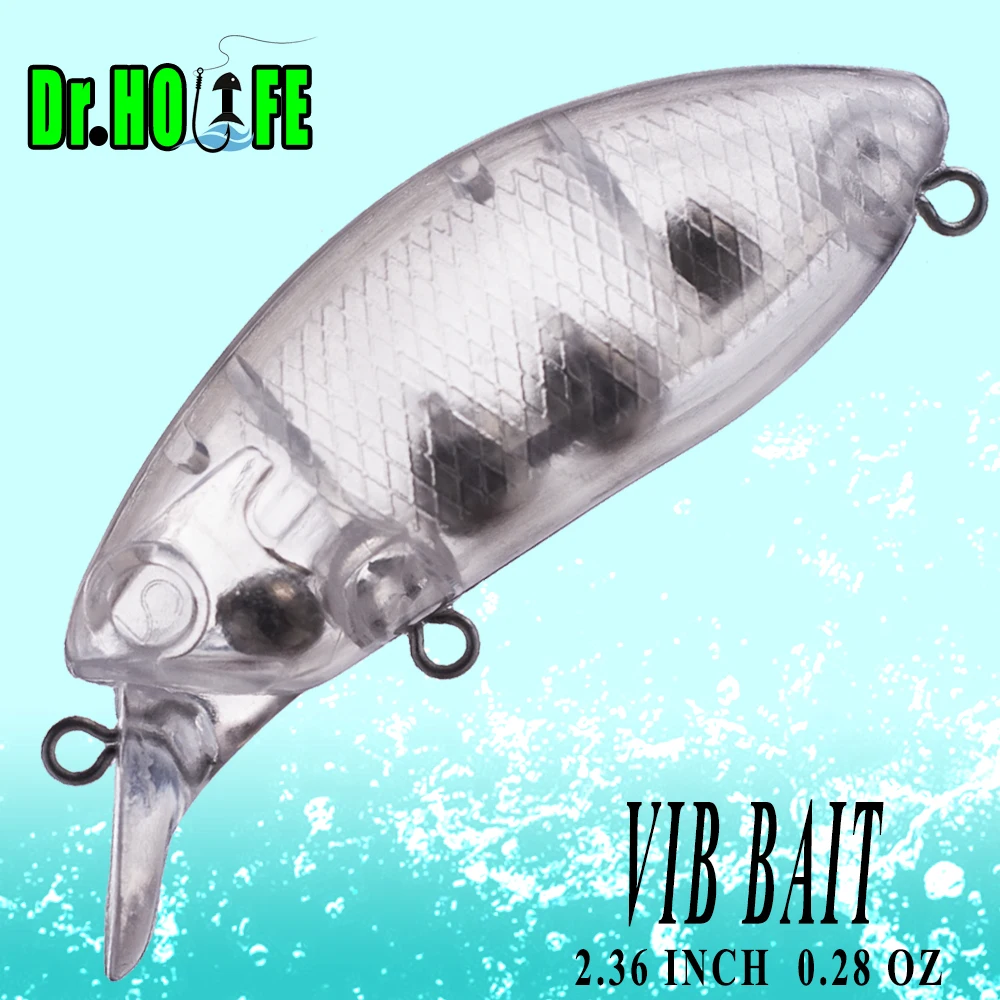 Dr.Holife crankbait sin pintar con sonajero – cuerpos flotantes - imagen 3