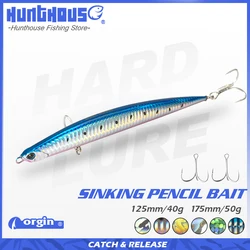Hunthouse Sinking Pencil señuelo hundido largo para lubina y lucio