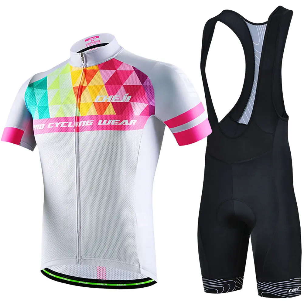 Conjunto ciclismo MTB hombre: maillot manga corta y culotte gel
