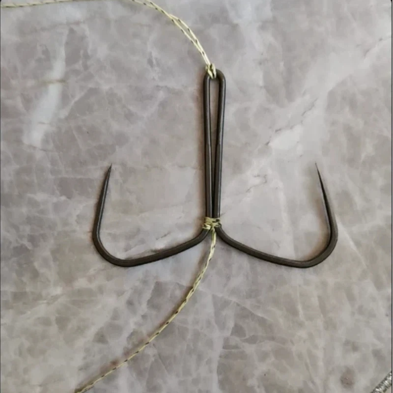 Anzuelos para carpa doble punta mariposa de vástago largo ultraafilados - imagen 2