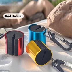 Soporte portátil para cañas de spinning con abrazadera metálica