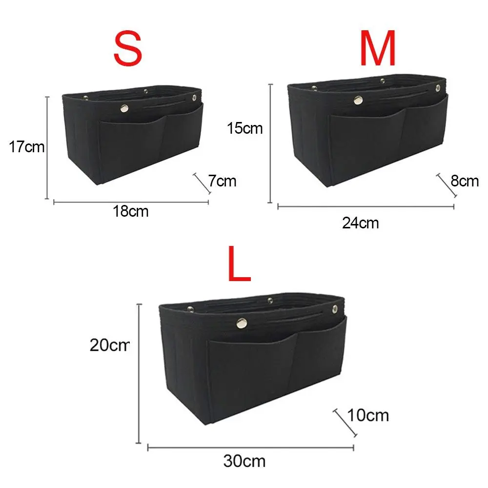 Organizador de bolso con inserto de fieltro y forro interior - imagen 3