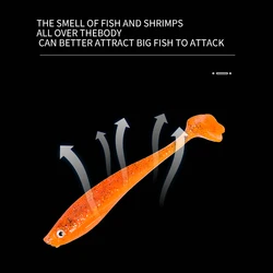 FSDZSO Señuelo de pesca suave – Gusano silicona para lucio