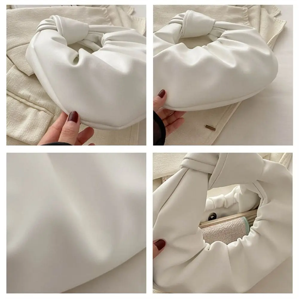 Bolso de hombro cuero PU gran capacidad, ligero, color liso - imagen 5