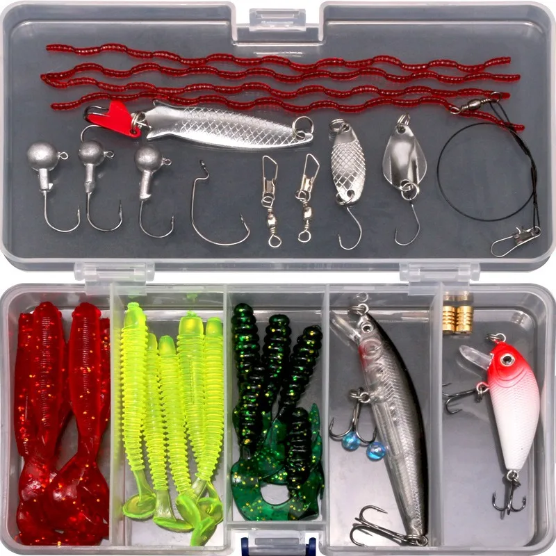 Set de señuelos Lua Minnow con lentejuelas y cabeza de plomo