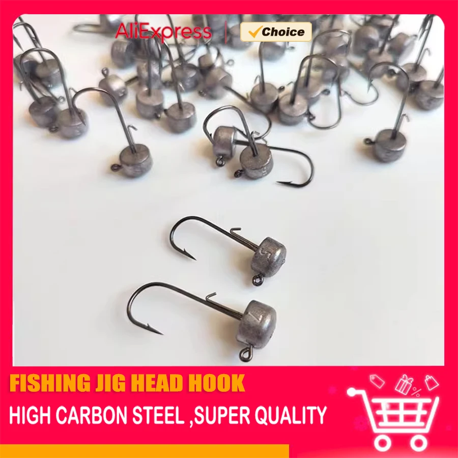 MrLurion Jig Head con púas, vástago para vinilo y lubina