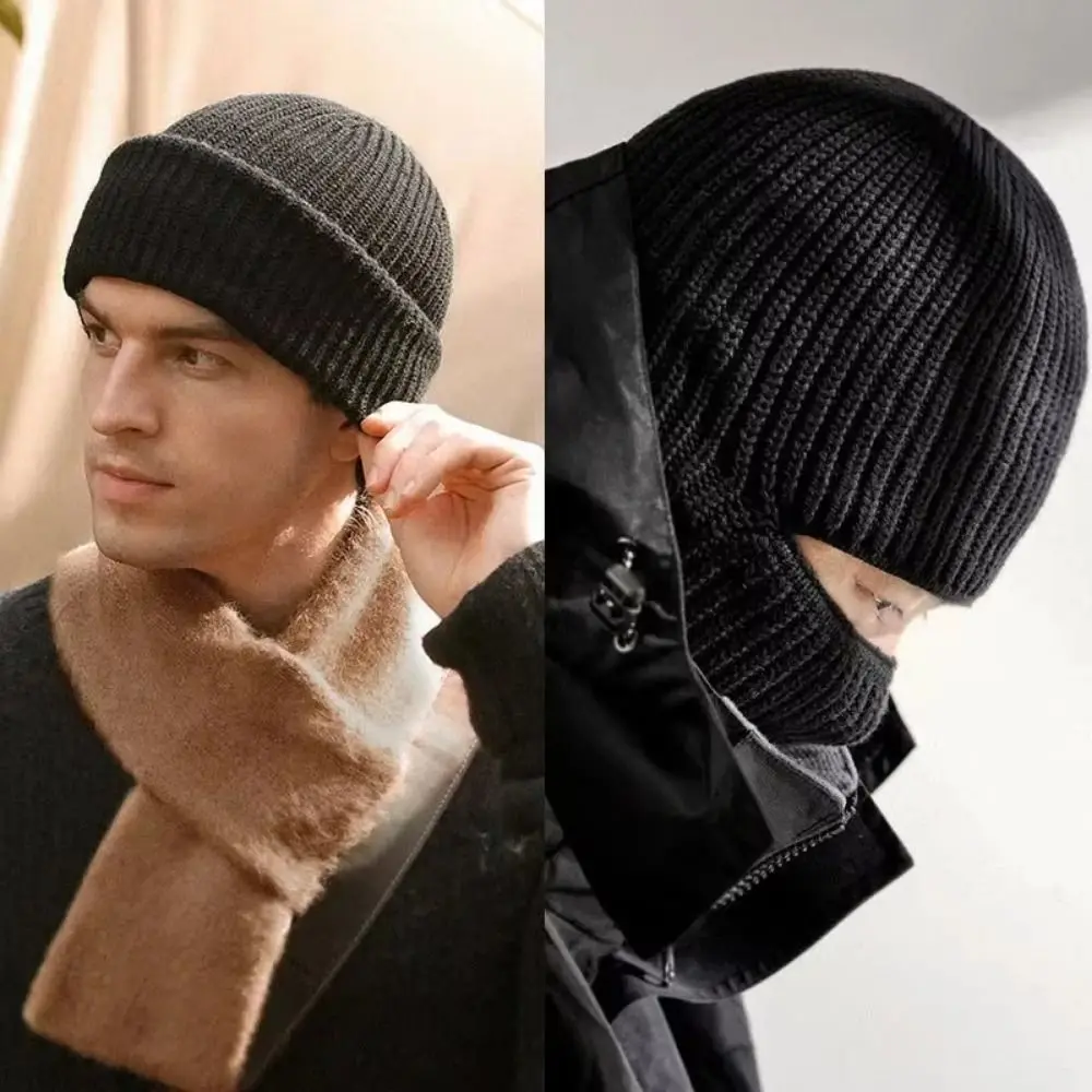 Pasamontañas cortavientos gorro tejido cálido multifunción Baotou - imagen 5
