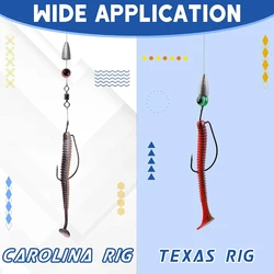 Kit Texas Rig y Carolina Rig – Plomos Bala, Ganchos y Conectores para Lubina