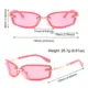 Gafas de sol cuadradas sin montura caramelo con protección UV - imagen 3