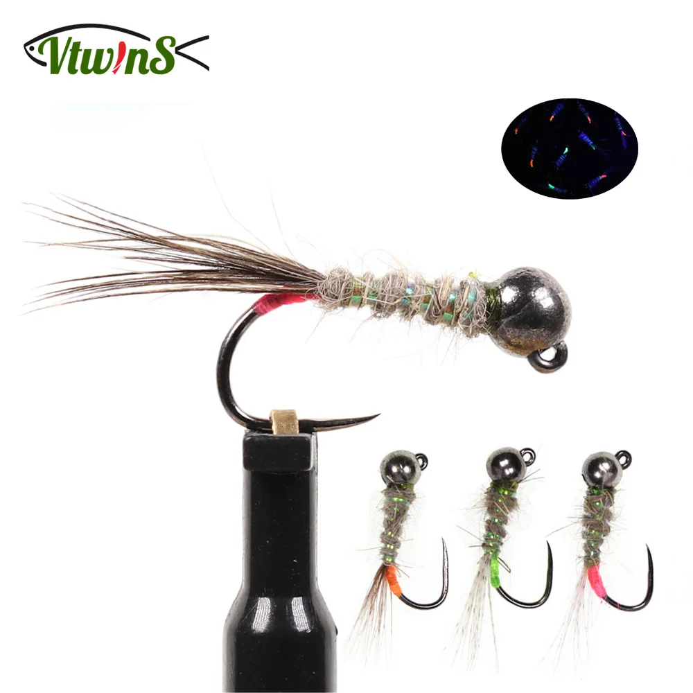 Anzuelos mosca bead head Vtwins Euro Perdigon – hundimiento rápido - imagen 2