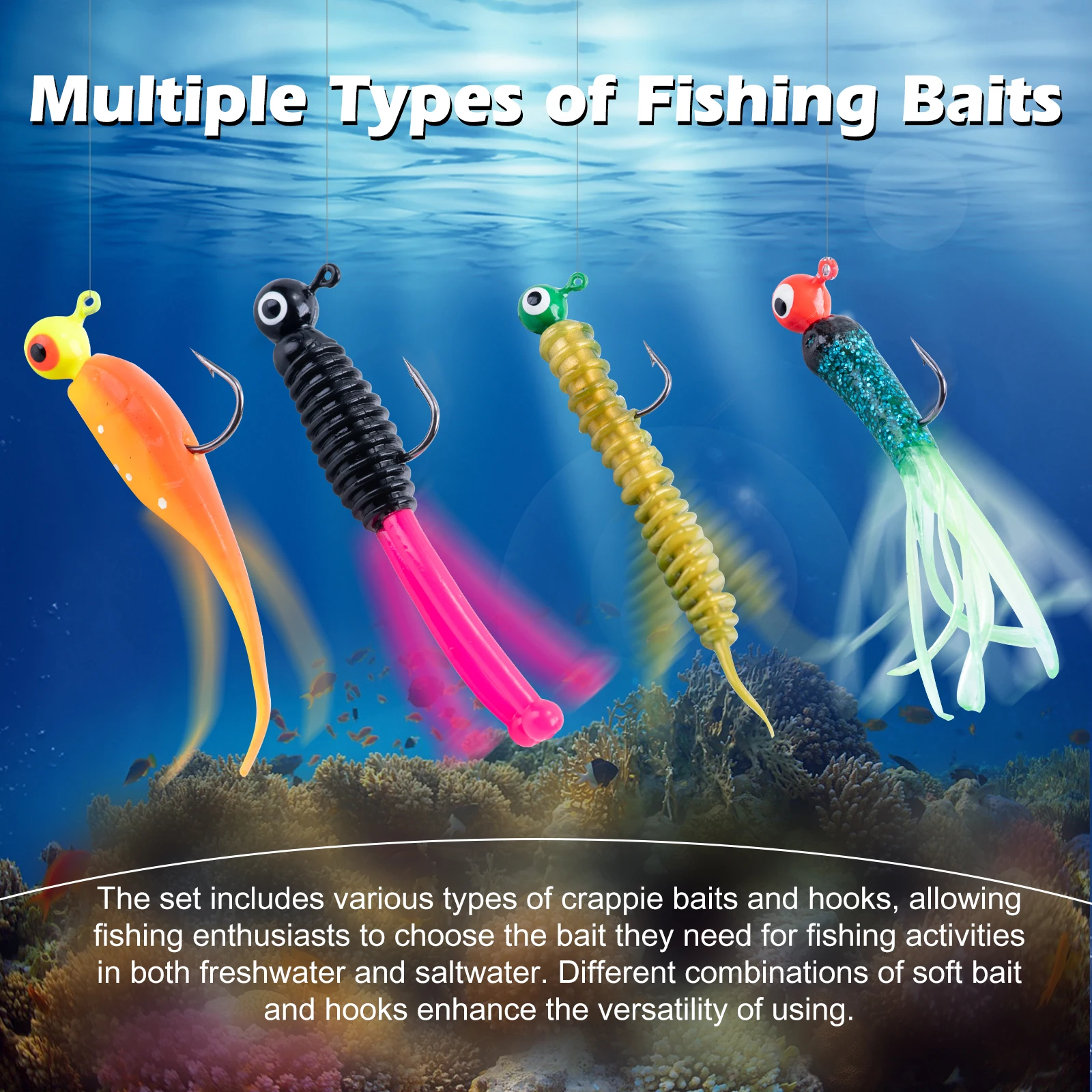 Goture anzuelos jig head con cabeza de plomo para carpa y crappie - imagen 5
