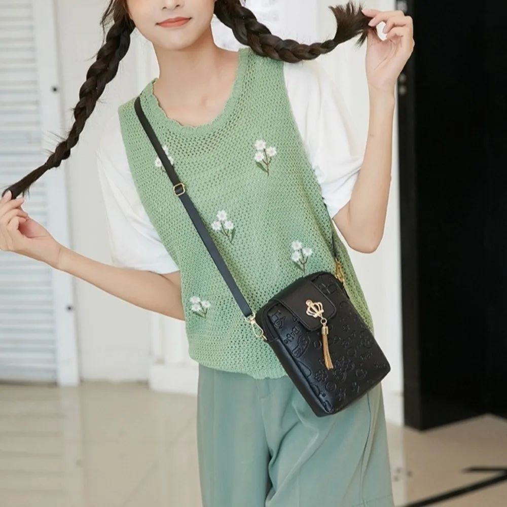 Bolso bandolera mini casual con colgante y estampado para mujer - imagen 3