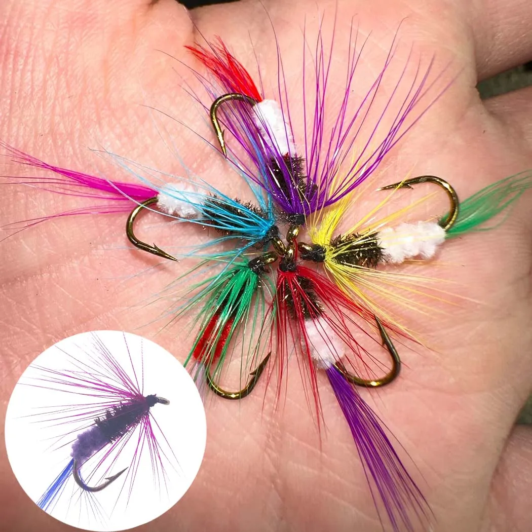 Señuelos mosca para trucha y lubina – pluma seca y húmeda
