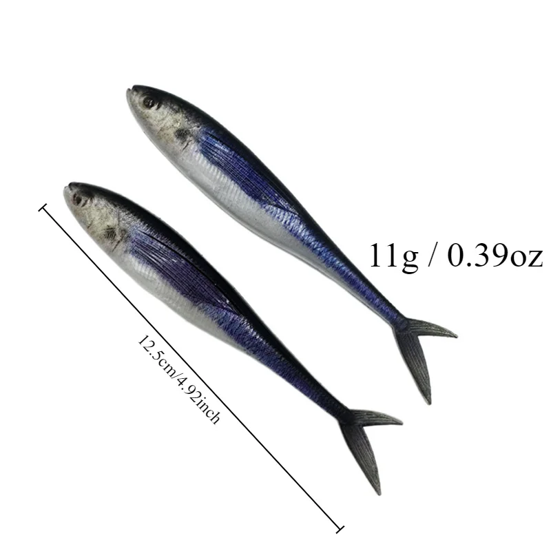 Ackibbik Swimbait 3D para trolling, cebo plástico suave