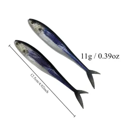 Ackibbik Swimbait 3D para trolling, cebo plástico suave