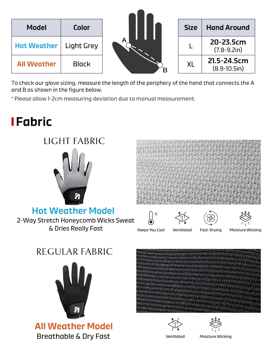 Guantes en uso durante actividad al aire libre