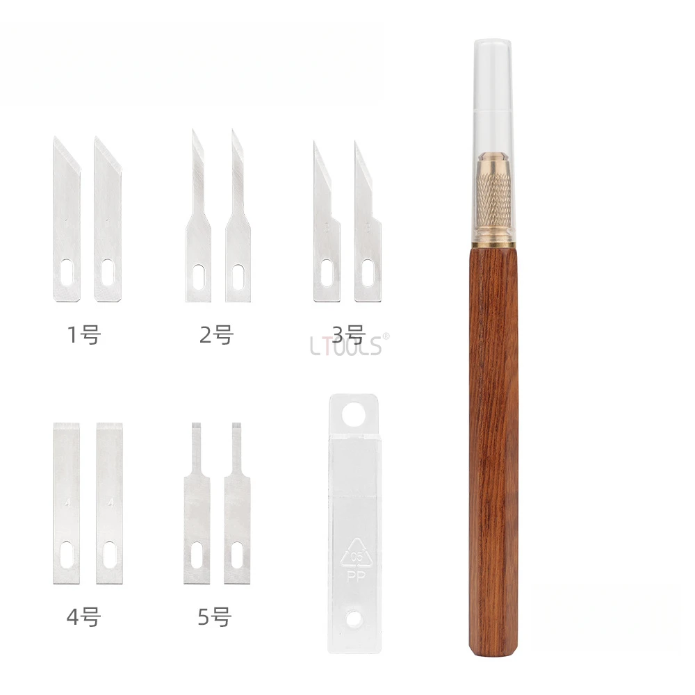 Cuchillo de marcado con empuñadura de madera y cuchillas