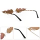 Gafas de sol UV400 sin montura onduladas estrechas