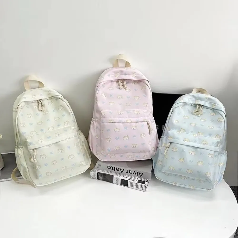 Mochila de gato estampado impermeable y ligera, gran capacidad - imagen 5
