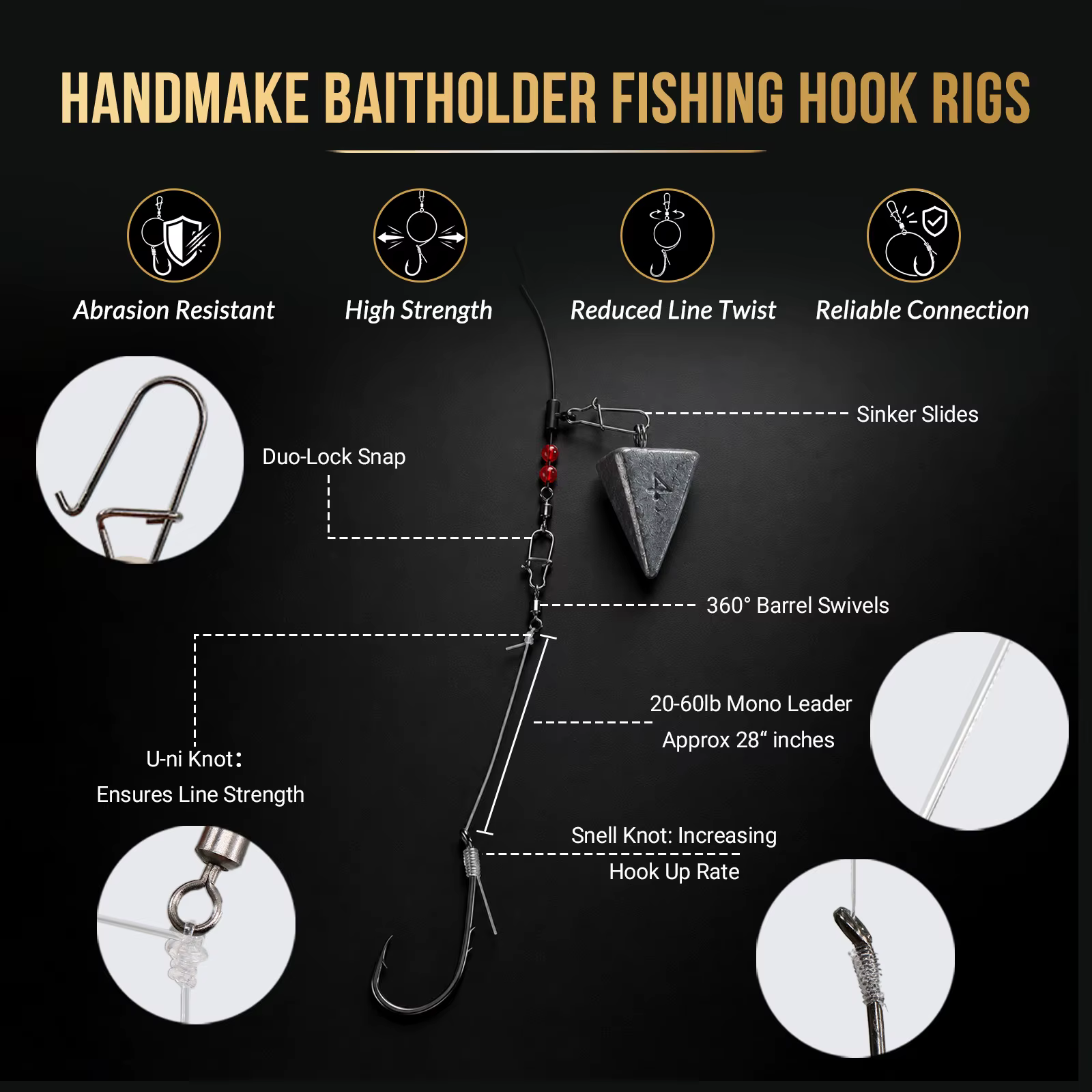 Anzuelos FishTrip para Bagre – Baitholder vástago largo doble barba - imagen 3