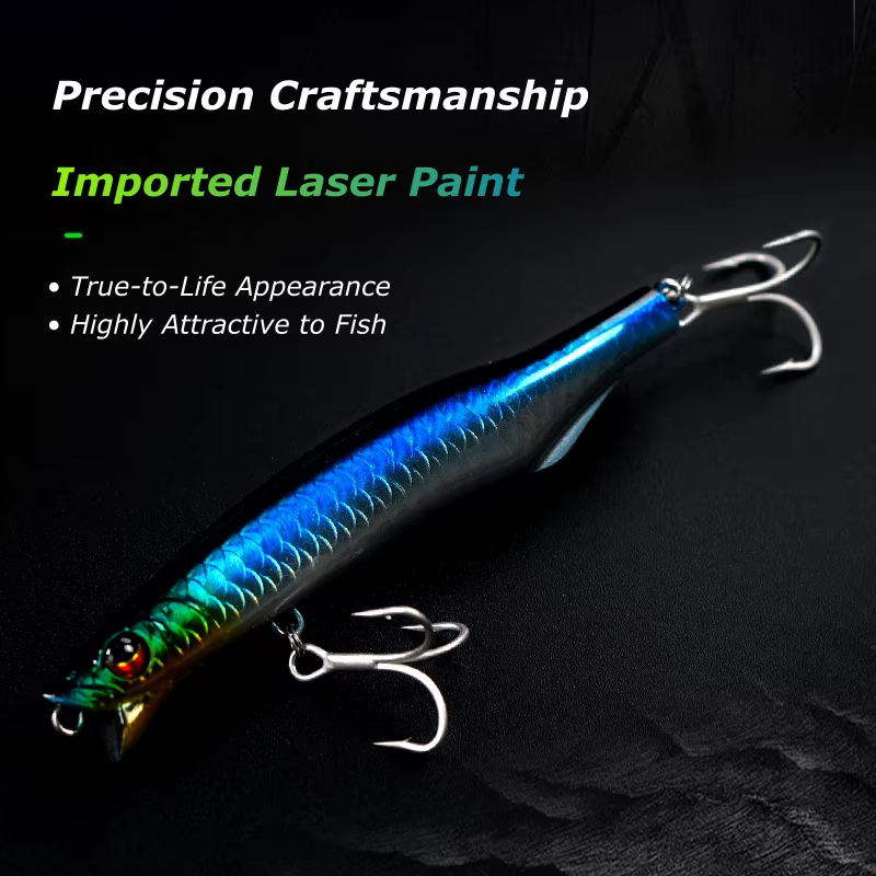 Wondersee Jerkbait Flotante 95mm – Señuelo artificial para lubina - imagen 3