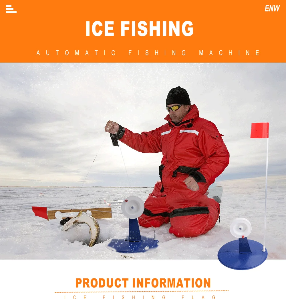 Kit completo FTK bandera de pesca en hielo con carrete
