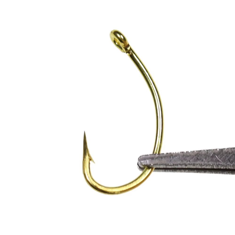 Wifreo anzuelo mosca vástago curvo dorado para Ninfa Scud y Caddis - imagen 3