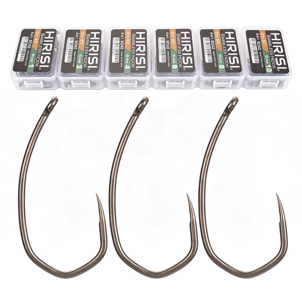 Hirisi 8042 – Anzuelos de pesca con muerte, ojal y recubrimiento PTFE - imagen 2