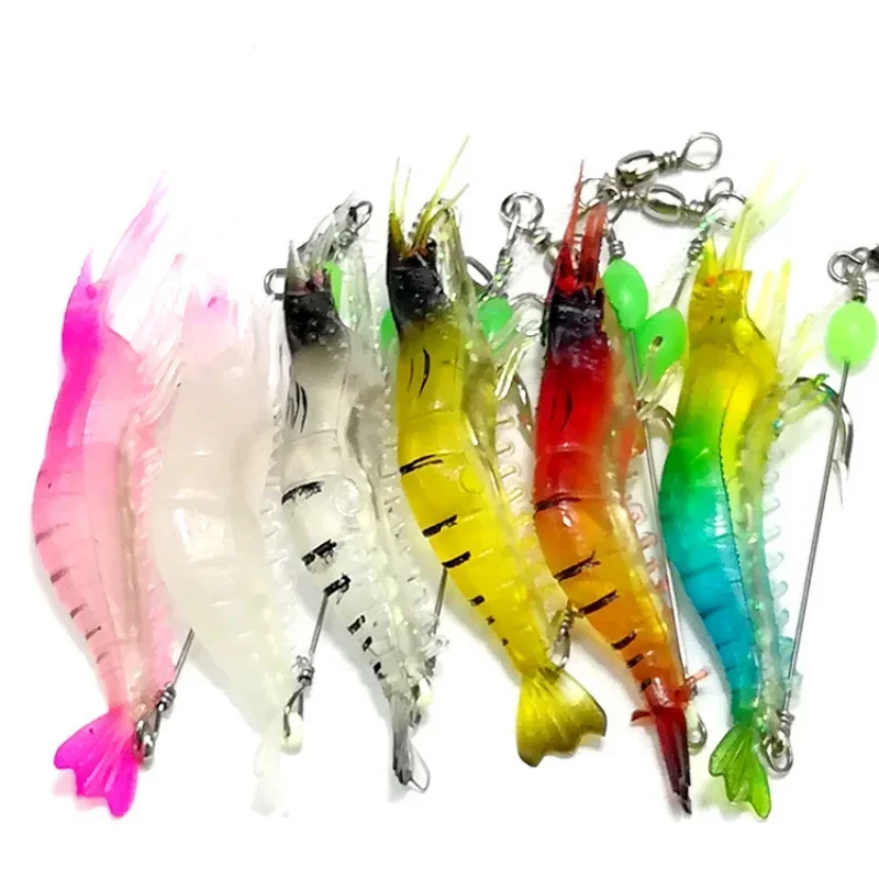 Señuelo de gamba con efecto luminoso para pesca