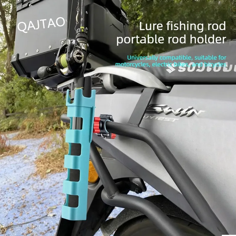 Soporte caña de pescar scooter eléctrico con fijación segura