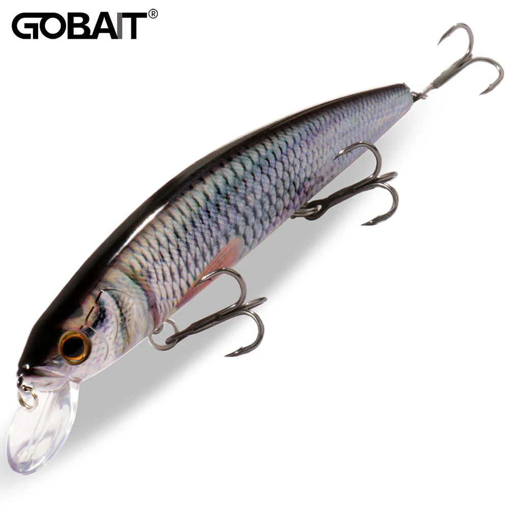 Señuelo Jerkbait Gobait con anzuelo triple y sistema balanceado
