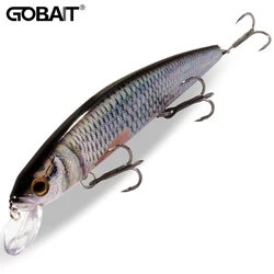 Señuelo Jerkbait Gobait con anzuelo triple y sistema balanceado
