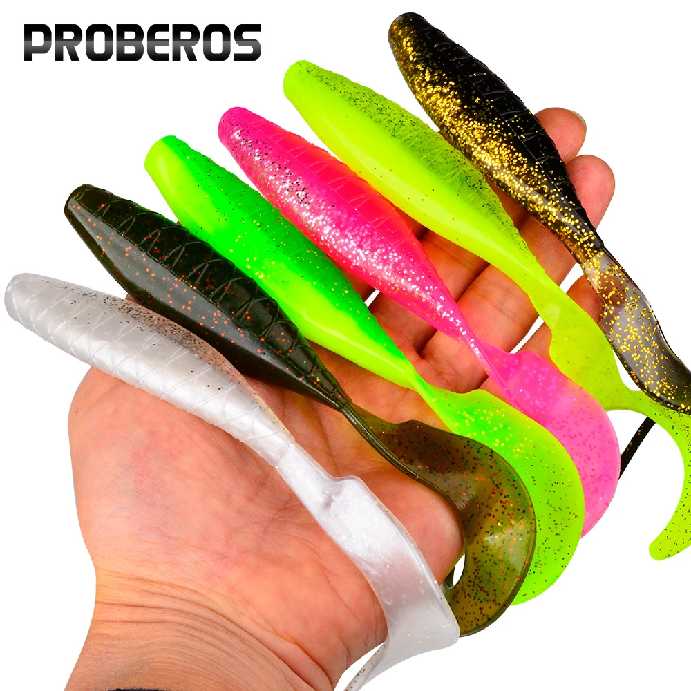 PROBEROS señuelo vinilo cola en T para barracuda – pez suave